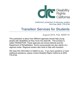 Transition Services for Students