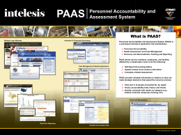 Personnel Accountability and Assessment System (PAAS)