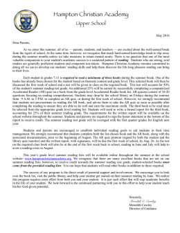 7th grade 2016 summer reading all forms