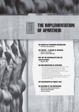 The implementation of apartheid