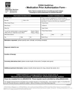 Medication Prior Authorization Form