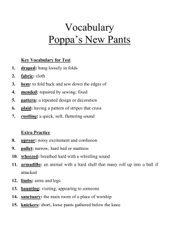 Vocabulary Poppa`s New Pants