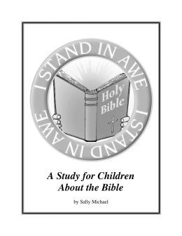 A Study for Children About the Bible