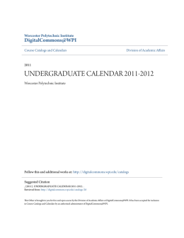 UNDERGRADUATE CALENDAR 2011-2012