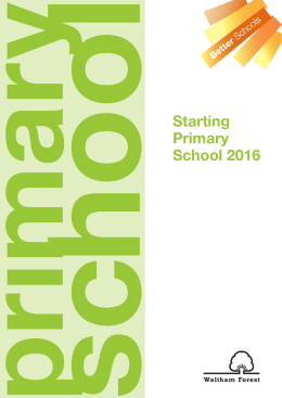 Starting Primary School 2016