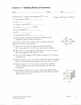 Lesson 1.1 - Building Blocks of Geometry