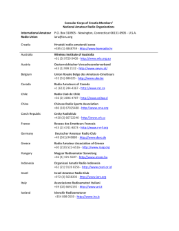 Consular Corps of Croatia Members` National Amateur Radio