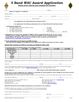 Five-Band WAC Application Form