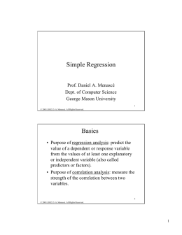 Simple Regression Basics