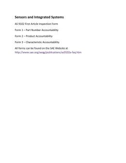 AS 9102 First Article Inspection Form