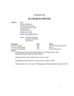 r. charles moyer - UofL College of Business
