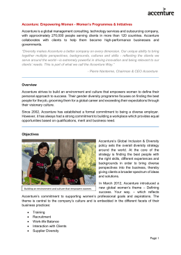 Page 1 Accenture: Empowering Women