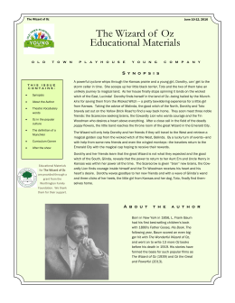 The Wizard of Oz Educational Materials