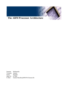 The ARM Processor Architecture