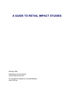 A GUIDEBOOK FOR LARGE-SCALE RETAIL IMPACT STUDIES