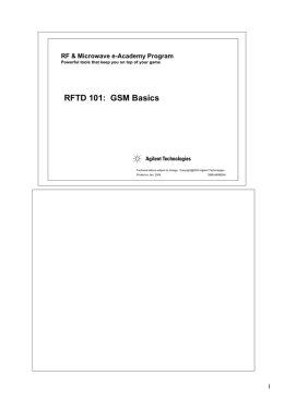 RFTD 101: GSM Basics
