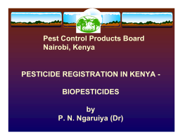 Registration of Bio-pesticides in Kenya - IR-4