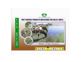 Kenya 6th edition Pest Control Product Manual