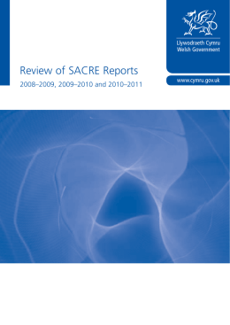 Review of SACRE Reports - Learning Wales