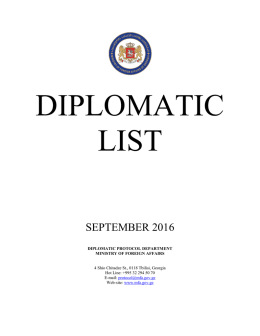 DIPLOMATIC LIST