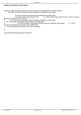 Cable Assembly Instructions