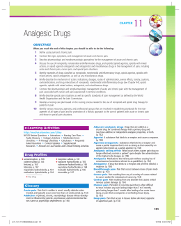 Analgesic Drugs - coursewareobjects.com