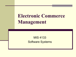 Electronic Commerce Management