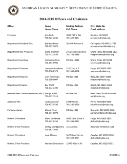 2014-2015 Officers and Chairmen