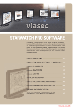 STARWATCH PRO SOFTWARE Selection Guide