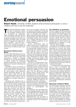 Emotional persuasion