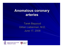 Anomalous coronary arteries
