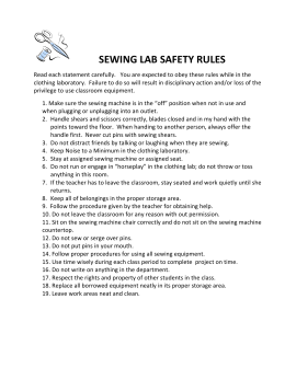 SEWING LAB SAFETY RULES