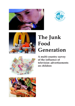 The junk food generation - Consumers International