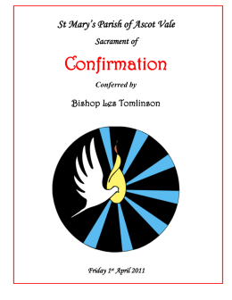 Confirmation Mass Booklet 2011