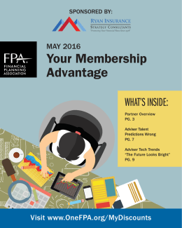 MAY 2016 Your Membership Advantage