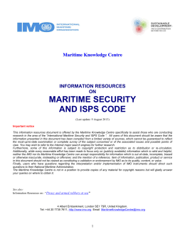 information resources on maritime security and the isps code