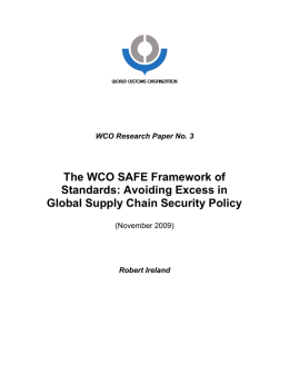The WCO SAFE Framework of Standards