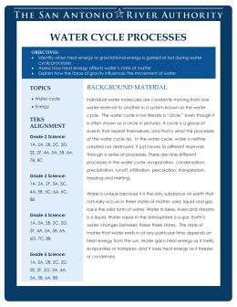 Water cycle processes - San Antonio River Authority