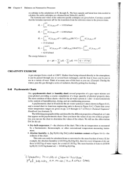 384 Chapter 8 Balances on Nonreactive Processes on enthalpy in