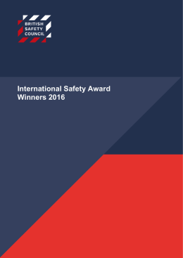 International Safety Award Winners 2016