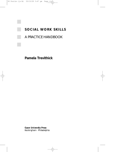 SOCIAL WORK SKILLS A PRACTICE HANDBOOK Pamela Trevithick