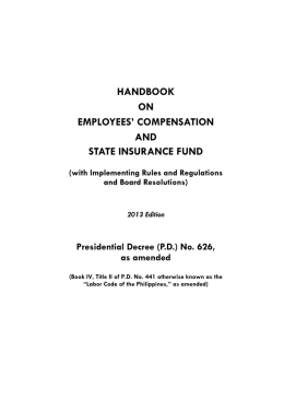 ECC Charter / PD 626 - Employees` Compensation Commission
