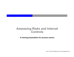 Assessing Risks and Internal Controls