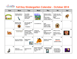 Full Day Kindergarten Calendar