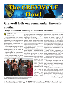 Greywolf hails one commander, farewells another