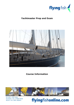 Yachtmaster Prep and Exam Course Information