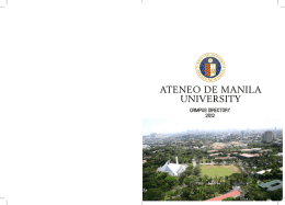 campus directory 2012 - Ateneo de Manila University