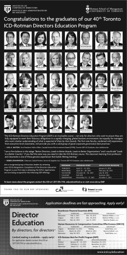 Toronto DEP 40 Graduates (November 2012)