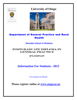 General Information for Students 2012