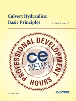 Culvert Hydraulics: Basic Principles